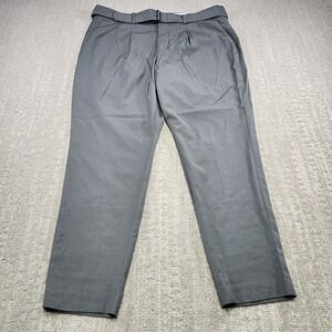 Pleated High Rise Trouser Men 33x27 READ Slim Fit Cropped Short Pants Wool Blend